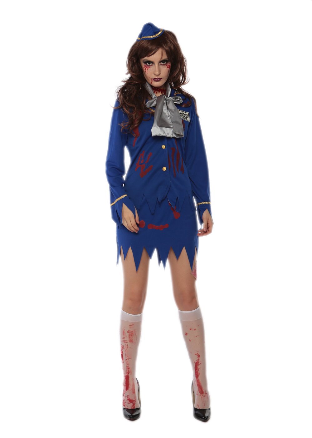 F1704 Fancy halloween cosplay stewardess costume